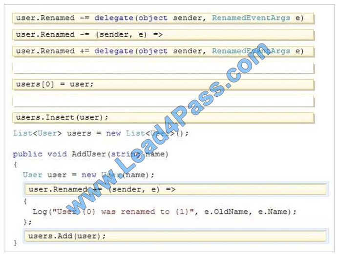 lead4pass 70-483 exam question q1-1