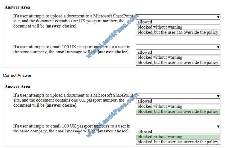 passontheinfo ms-100 exam questions q10-1